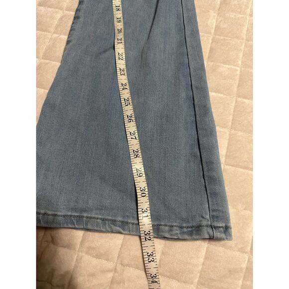 Altar'd State Flare Bell Bottom Jeans Women's Size 9 29 Flower Hippie 70s Denim - Picture 5 of 7